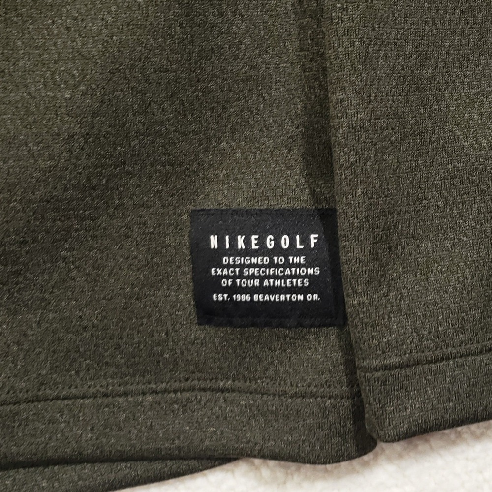 Nike Golf Pullover Mens Medium Olive Green 1/4 Zip Dri-FIT AH5548-356 Activewear - Picture 2 of 10